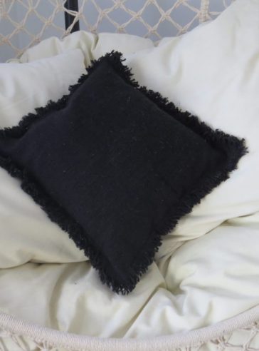 Casablanca Linen Cushion - Black