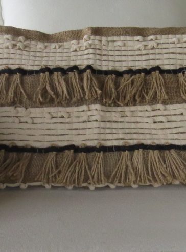 Fez Cotton and Jute Cushion - Natural