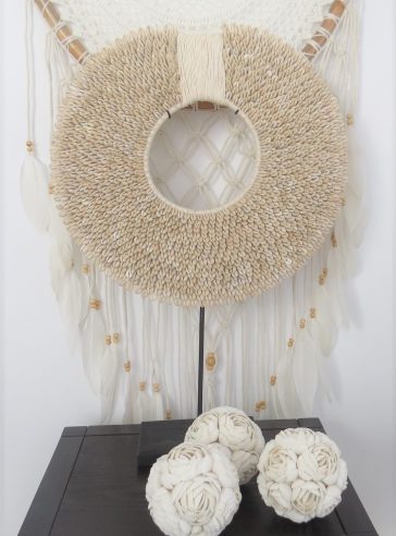 Cowrie Shell Round Necklace on Stand