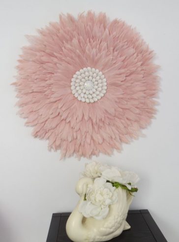 Pink Feather Juju Hat - Large